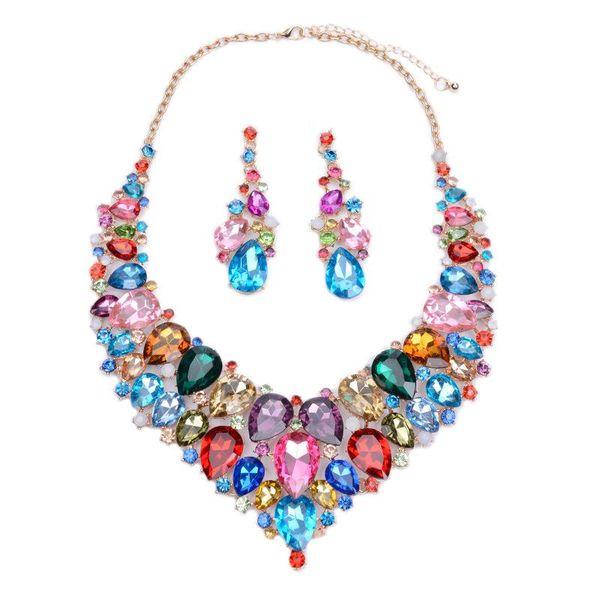 bracelet, earrings & necklace 808 store european fashion crystal jewelry sets charm women wedding party exquisite gift accessories, Black
bracelet, earrings & necklace 808 store european fashion crystal jewelry sets charm women wedding party exquisite gift accessories, Black