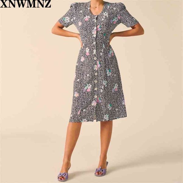 elegant center buttons midi dress women france floral print chiffon dress o neck party dresses vintage vestidos robe 210520, Black;gray
elegant center buttons midi dress women france floral print chiffon dress o neck party dresses vintage vestidos robe 210520, Black;gray