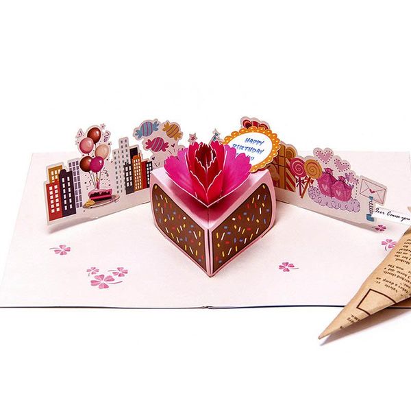 greeting cards 1pcs birthday gift 3d with envelope paper three-dimensional handmade laser cut cake card
greeting cards 1pcs birthday gift 3d with envelope paper three-dimensional handmade laser cut cake card