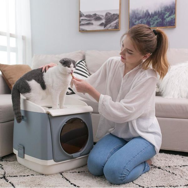 other cat supplies cabin open litter box pet two-door closed toilet anti-splash folding bedpans
other cat supplies cabin open litter box pet two-door closed toilet anti-splash folding bedpans