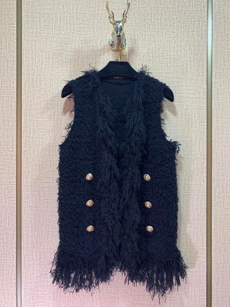 women's vests autumn 2021fw luxury women black tassel vest coat female sleeveless overcoat gdnz 8.10, Black;white
women's vests autumn 2021fw luxury women black tassel vest coat female sleeveless overcoat gdnz 8.10, Black;white