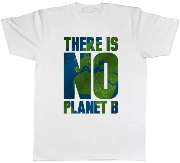 there is no planet b climate change mens t-shirt, White;black 
there is no planet b climate change mens t-shirt, White;black