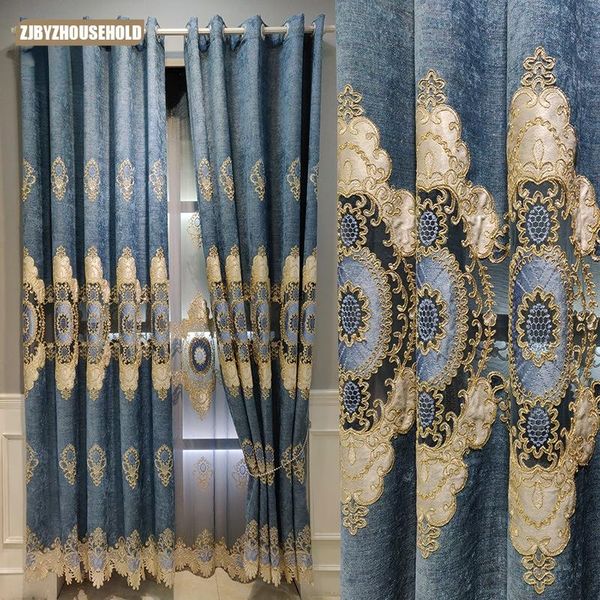 curtain & drapes european style chenille embroidered curtains for living room study luxury set
curtain & drapes european style chenille embroidered curtains for living room study luxury set
