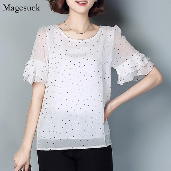 women's blouses & shirts 2021 summer white shirt women polka dot short sleeve chiffon blouse female plus size loose casual blusas 4010
women's blouses & shirts 2021 summer white shirt women polka dot short sleeve chiffon blouse female plus size loose casual blusas 4010