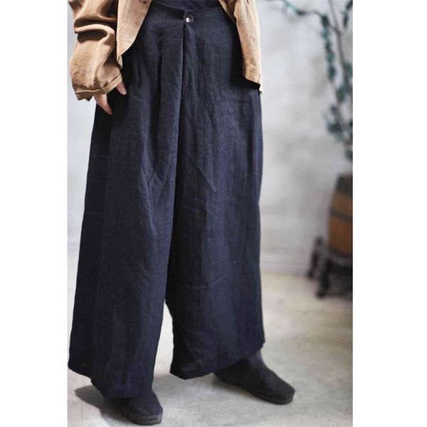 women's pants & capris women loose linen wide leg ladies vintage flax female solid color retro trousers 2021 spring summer, Black;white
women's pants & capris women loose linen wide leg ladies vintage flax female solid color retro trousers 2021 spring summer, Black;white