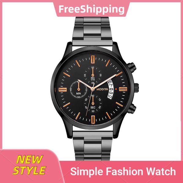 wristwatches modiya with calendar steel band men's watch three-eye alloy men clock sport watches mens quartz wristwatch, Slivery;brown
wristwatches modiya with calendar steel band men's watch three-eye alloy men clock sport watches mens quartz wristwatch, Slivery;brown