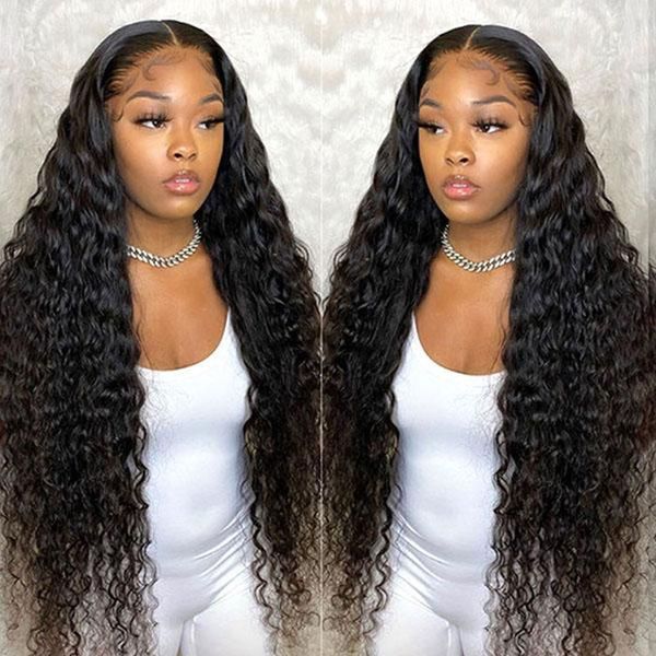 28 30 inch deep wave13x4 transparent lace front wig human hair for black women brazilian water wave 5x5 hd swiss frontal wigs diva1, Black;brown
28 30 inch deep wave13x4 transparent lace front wig human hair for black women brazilian water wave 5x5 hd swiss frontal wigs diva1, Black;brown