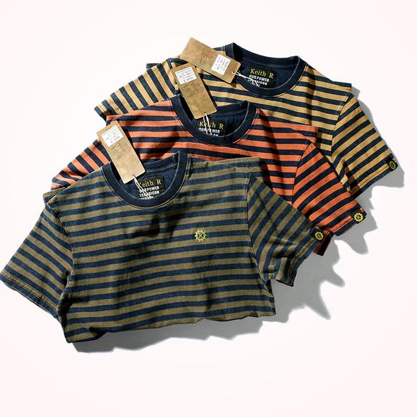 men's t-shirts 2021 summer japanese retro fashion short sleeve striped t-shirt pure cotton slim simple round neck washed old, White;black
men's t-shirts 2021 summer japanese retro fashion short sleeve striped t-shirt pure cotton slim simple round neck washed old, White;black