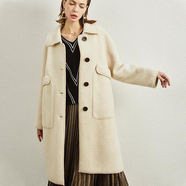 women's fur & faux sheep shearing coat middle and long one 2021 granular cashmere lamb wool, Black
women's fur & faux sheep shearing coat middle and long one 2021 granular cashmere lamb wool, Black