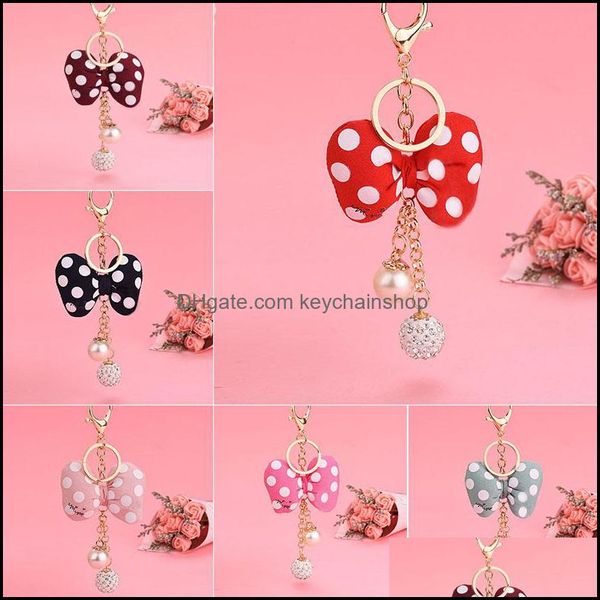 keychains fashion accessories dot bow key chain pearl porte clef for women bag keyring holder hanging 6 colors drop delivery 2021 2nsdl, Silver
keychains fashion accessories dot bow key chain pearl porte clef for women bag keyring holder hanging 6 colors drop delivery 2021 2nsdl, Silver