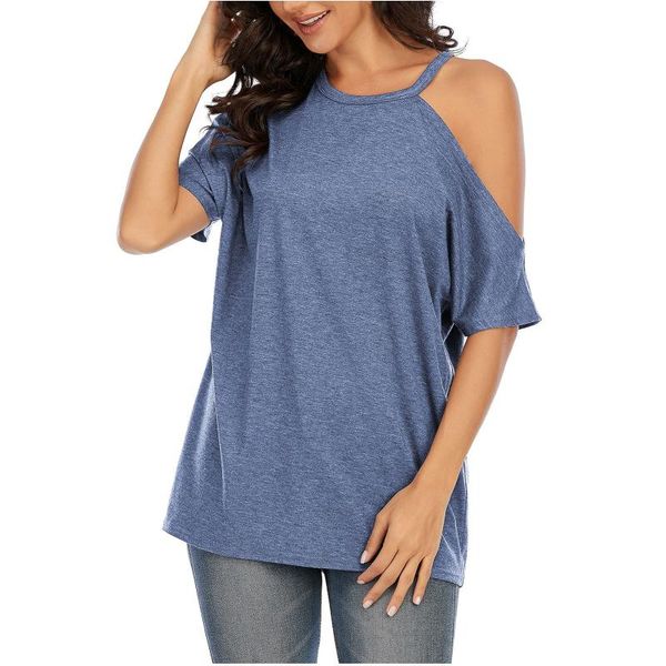 women's t-shirt #60 summer crewneck short sleeve dew shoulder tunic loose t shirt women camisetas, White
women's t-shirt #60 summer crewneck short sleeve dew shoulder tunic loose t shirt women camisetas, White