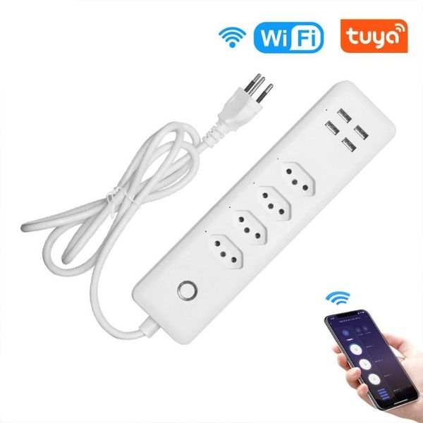smart power plugs brazil wifi strip 4 socket usb charging port voice control app works from alexa google-home assistant
smart power plugs brazil wifi strip 4 socket usb charging port voice control app works from alexa google-home assistant