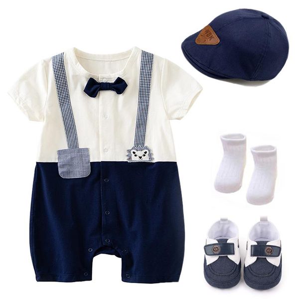 jumpsuits born boy clothes set cotton navy baby romper hat shoes suit summer partchwork children 4 pieces outfit first birthday blue
jumpsuits born boy clothes set cotton navy baby romper hat shoes suit summer partchwork children 4 pieces outfit first birthday blue