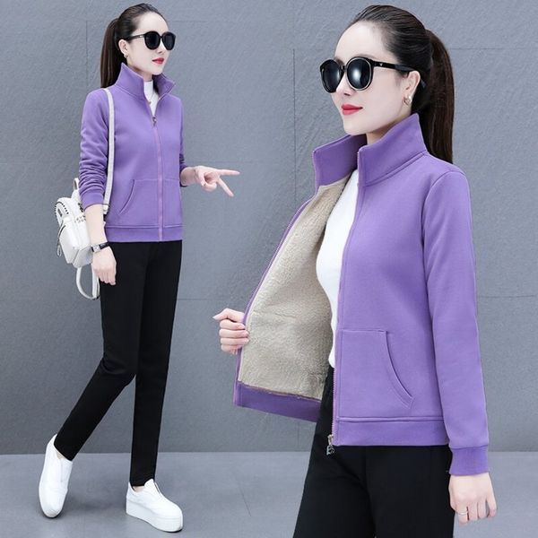 sports leisure suit autumn winter women's new korean fashion plush stand collar sweater two-piece set, Gray
sports leisure suit autumn winter women's new korean fashion plush stand collar sweater two-piece set, Gray