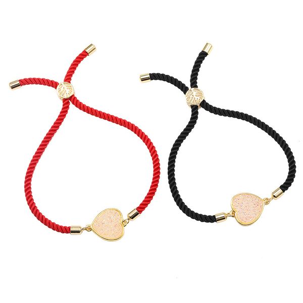 zircon love heart charm bracelets adjustable braided string micro inlay bangle jewelry gift for women men with wish card, Golden;silver
zircon love heart charm bracelets adjustable braided string micro inlay bangle jewelry gift for women men with wish card, Golden;silver