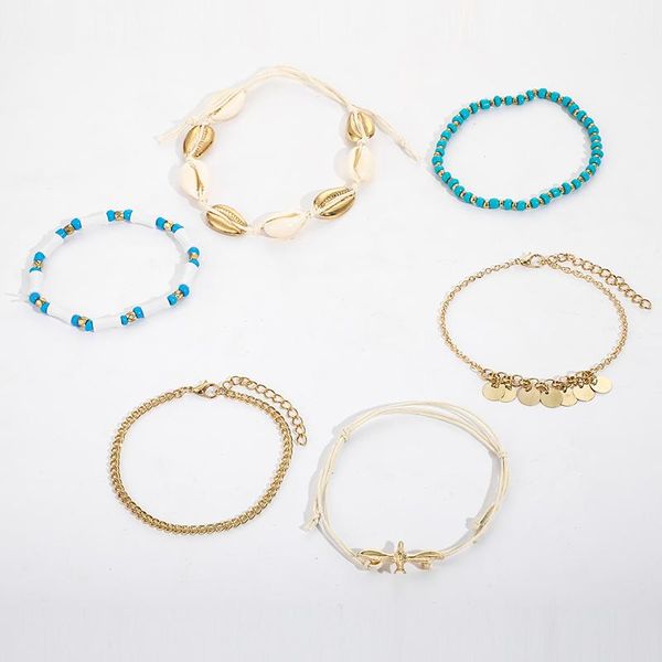 anklets bead for women 6pcs/sets shell boho pigeon gold wafer tassel foot chain rope summer jewelry wholesle 2021, Red;blue
anklets bead for women 6pcs/sets shell boho pigeon gold wafer tassel foot chain rope summer jewelry wholesle 2021, Red;blue