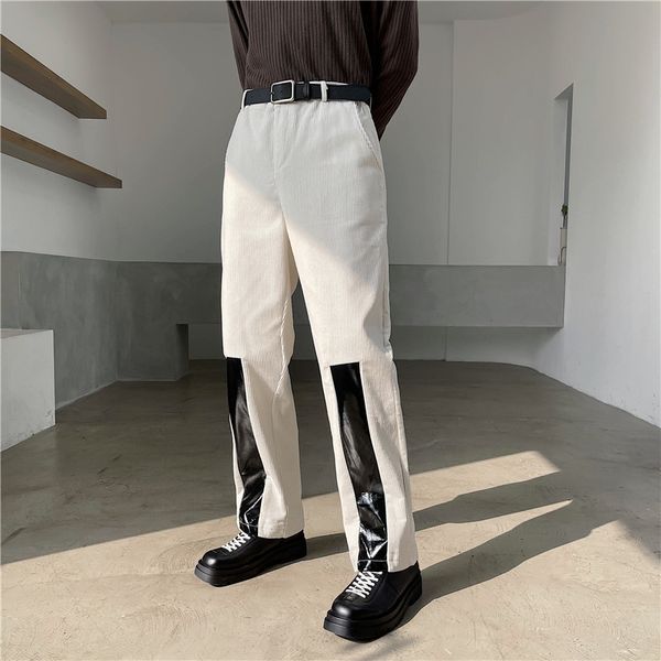 men's pants men corduroy splice casual straight male japan korea streetwear vintage black white pant trousers qkdx
men's pants men corduroy splice casual straight male japan korea streetwear vintage black white pant trousers qkdx
