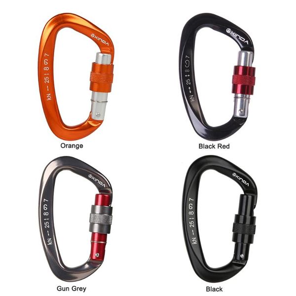 cords, slings and webbing 25kn aluminum d shape safety lock carabiner outdoor rock climbing buckle
cords, slings and webbing 25kn aluminum d shape safety lock carabiner outdoor rock climbing buckle