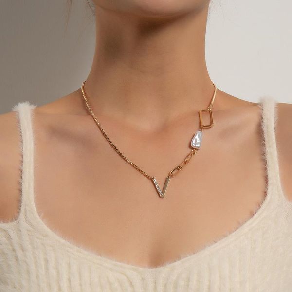 pendant necklaces trendy pearl choker rhinestones letter v chain necklace for women gold silver color collar party fashion jewelry gift
pendant necklaces trendy pearl choker rhinestones letter v chain necklace for women gold silver color collar party fashion jewelry gift