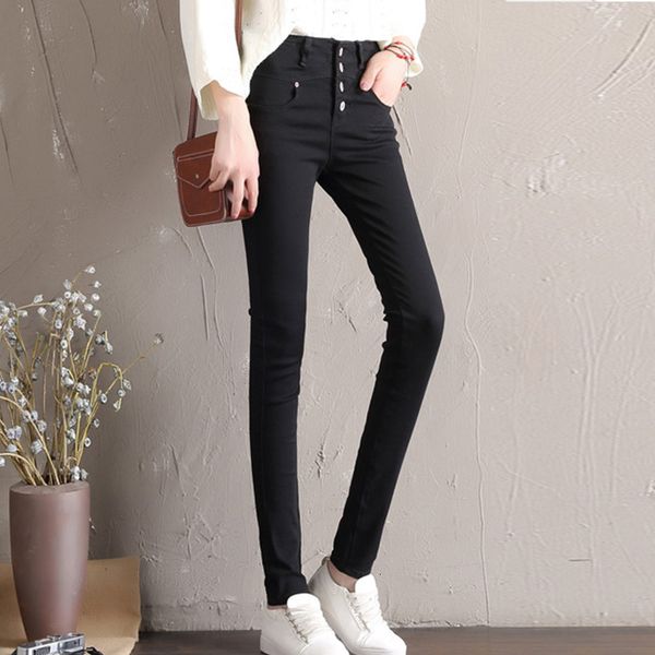 jeans velvet breeches women's spring elastic thick thin stretch denim brem pants, Blue
jeans velvet breeches women's spring elastic thick thin stretch denim brem pants, Blue