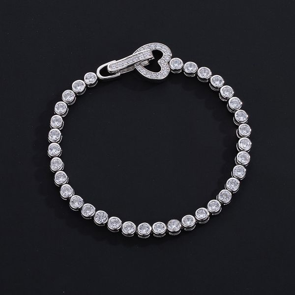 real 925 silver 15-18cm bracelet pave 3mm shiny zircon heart design eternal wedding engagement gift beautiful love jewelry, Golden;silver
real 925 silver 15-18cm bracelet pave 3mm shiny zircon heart design eternal wedding engagement gift beautiful love jewelry, Golden;silver