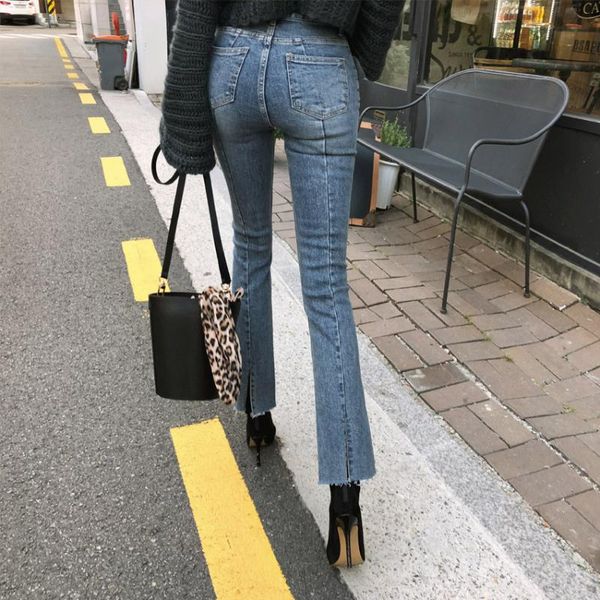 fashion women's jeans korean version of high-waisted flared pants after 2021 slits show high and thin on sale, Blue
fashion women's jeans korean version of high-waisted flared pants after 2021 slits show high and thin on sale, Blue