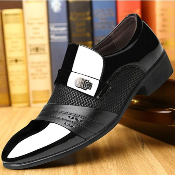 dress shoes men patent leather formal business pointed toe fashion classic slip on office wedding oxford suit, Black
dress shoes men patent leather formal business pointed toe fashion classic slip on office wedding oxford suit, Black