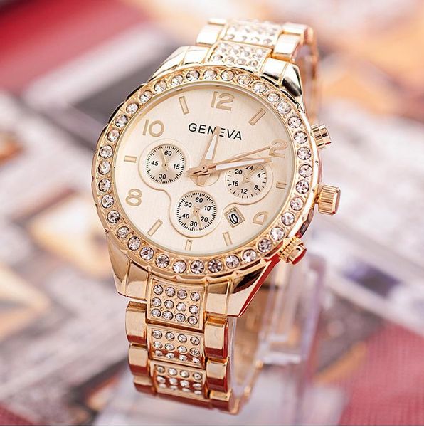 wristwatches geneva classic luxury rhinestone watch women watches fashion ladies clock relogio feminino, Slivery;brown
wristwatches geneva classic luxury rhinestone watch women watches fashion ladies clock relogio feminino, Slivery;brown