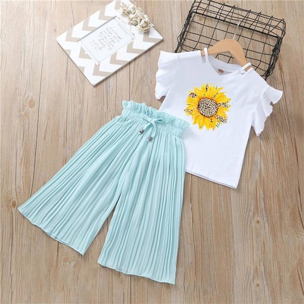 clothing sets teen kids girls sunflower chiffon clothes summer for children ruffle t shirt wide leg pants outfits 3-12 years, White
clothing sets teen kids girls sunflower chiffon clothes summer for children ruffle t shirt wide leg pants outfits 3-12 years, White