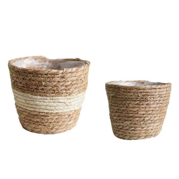storage baskets 2pcs handmade straw basket rattan floor flower pot indoor outdoor plant container
storage baskets 2pcs handmade straw basket rattan floor flower pot indoor outdoor plant container