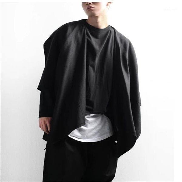 men's trench coats windbreaker coat spring and autumn irregular personality cape catwalk cardigan large size, Tan;black
men's trench coats windbreaker coat spring and autumn irregular personality cape catwalk cardigan large size, Tan;black