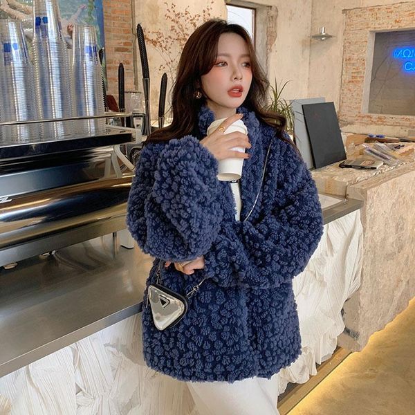 women's fur & faux winter jacket coat sheepskin for women teddy 2021, Black 
women's fur & faux winter jacket coat sheepskin for women teddy 2021, Black