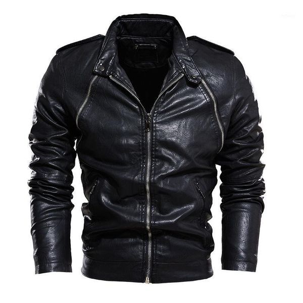 men's jackets mens vintage leather jacket pu punk coat fashion stand collar motorcycle male thick fleece winter warm casual windbreaker, Black;brown
men's jackets mens vintage leather jacket pu punk coat fashion stand collar motorcycle male thick fleece winter warm casual windbreaker, Black;brown