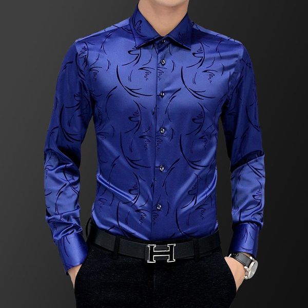 men's casual shirts brand decorative pattern slim fit long sleeve basic collar men dress male plus size, White;black
men's casual shirts brand decorative pattern slim fit long sleeve basic collar men dress male plus size, White;black