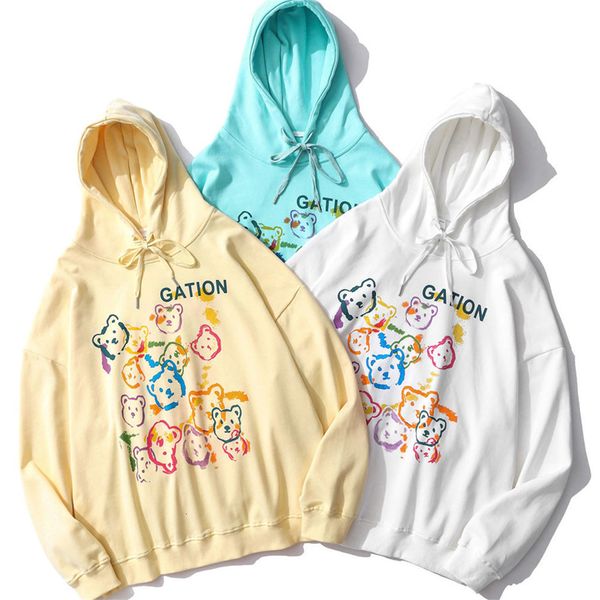 men's hoodies & sweatshirts and women's large hooded sweatshirts, colorful bear head printed sweaters, harajuku street clothes, au, Black
men's hoodies & sweatshirts and women's large hooded sweatshirts, colorful bear head printed sweaters, harajuku street clothes, au, Black