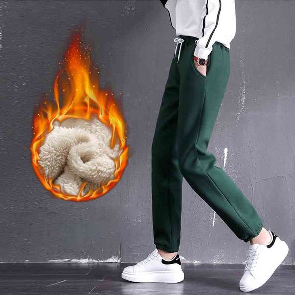 winter cashmere harem warm pants classic high waist trousers female women's velvet thick lambskin pink green 210603, Black;white
winter cashmere harem warm pants classic high waist trousers female women's velvet thick lambskin pink green 210603, Black;white