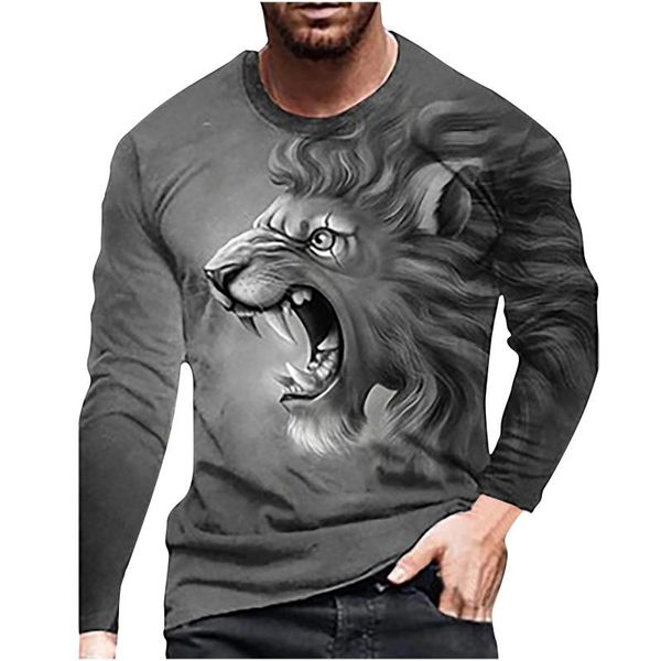 men's t-shirts tiger 3d printing long-sleeved round neck slim t-shirt spring and autumn personality head figure bottoming shirt, White;black
men's t-shirts tiger 3d printing long-sleeved round neck slim t-shirt spring and autumn personality head figure bottoming shirt, White;black