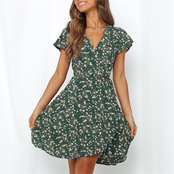 women v neck floral print dress summer casual short sleeve mini beach bandage wrap lady dresses sundress vestidos mujer, Black;gray
women v neck floral print dress summer casual short sleeve mini beach bandage wrap lady dresses sundress vestidos mujer, Black;gray