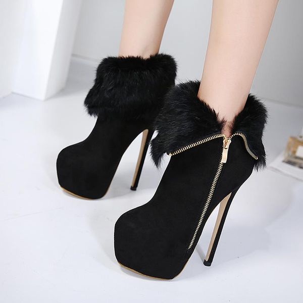 women's high heels, leather boots, platform, sexy, winter and autumn, 16 cm boots, Black
women's high heels, leather boots, platform, sexy, winter and autumn, 16 cm boots, Black