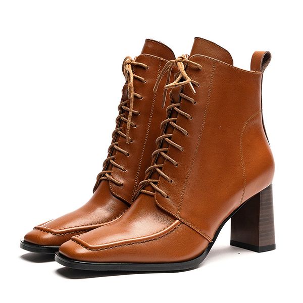 boots square toe leather boots female ankle cross tied fashion winter classic high heels black party shoes brown 5nil
boots square toe leather boots female ankle cross tied fashion winter classic high heels black party shoes brown 5nil