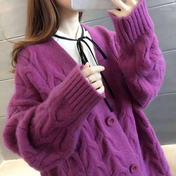 women's knits & tees basic winter autumn sweater women knitted solid cardigan v-neck lantern sleeve single-breasted loose outwear1, White
women's knits & tees basic winter autumn sweater women knitted solid cardigan v-neck lantern sleeve single-breasted loose outwear1, White