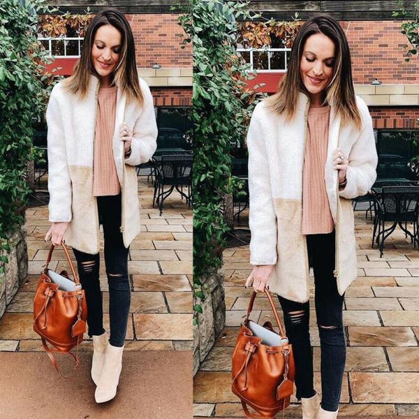women's jackets women long sleeve knitted fluffy cardigan sweater pocket outwear coat jacket, Black;brown
women's jackets women long sleeve knitted fluffy cardigan sweater pocket outwear coat jacket, Black;brown