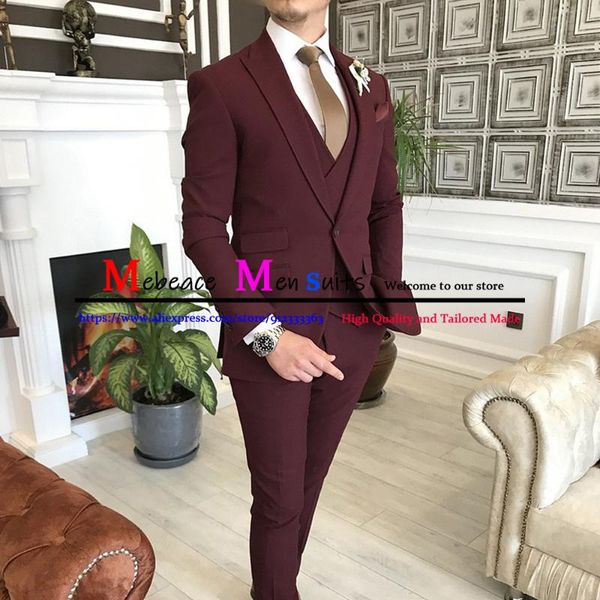 men's suits & blazers classic burgundy slim fit men sets 3 pices jacket vest pants formal white wedding groom tuxedo office male busine, White;black
men's suits & blazers classic burgundy slim fit men sets 3 pices jacket vest pants formal white wedding groom tuxedo office male busine, White;black