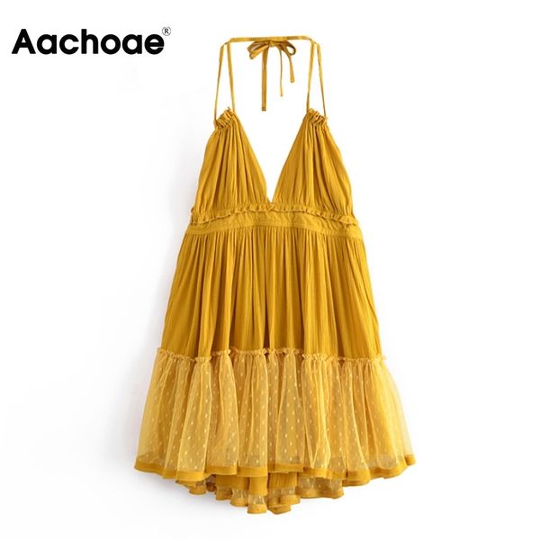beach style v neck ruffles mini dress women mesh patchwork chic summer dresses bow tie backless holiday sundress 210413, Black;gray
beach style v neck ruffles mini dress women mesh patchwork chic summer dresses bow tie backless holiday sundress 210413, Black;gray