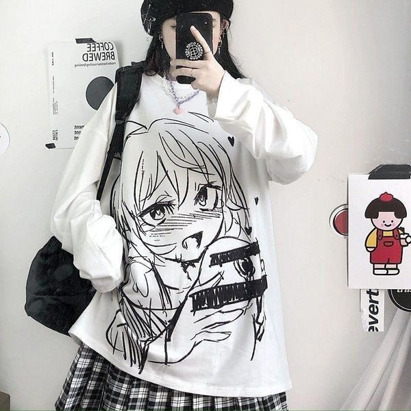 women's t-shirt 2021 spring autumn long sleevet-shirt anime printing korean harajuku graphic tees women streetwear fashion goth gothic, White
women's t-shirt 2021 spring autumn long sleevet-shirt anime printing korean harajuku graphic tees women streetwear fashion goth gothic, White