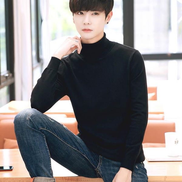 men's sweaters 2021 slim turtleneck sweater men korean high neck lapel solid color base shirt pure cotton knitted, White;black
men's sweaters 2021 slim turtleneck sweater men korean high neck lapel solid color base shirt pure cotton knitted, White;black