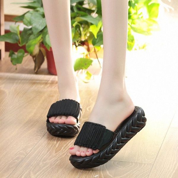 new style women wedges slippers fashion beach summer platform shoes woman anti skid thick sole slides ladies casual flip flops q22n#, Black
new style women wedges slippers fashion beach summer platform shoes woman anti skid thick sole slides ladies casual flip flops q22n#, Black