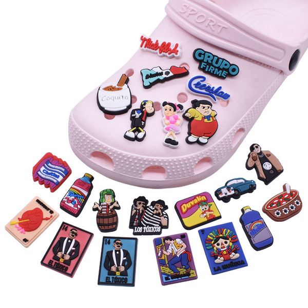 mexican style croc charms fit for clog shoes and wristband bracelet decoration kids teen wholesale, White;pink
mexican style croc charms fit for clog shoes and wristband bracelet decoration kids teen wholesale, White;pink