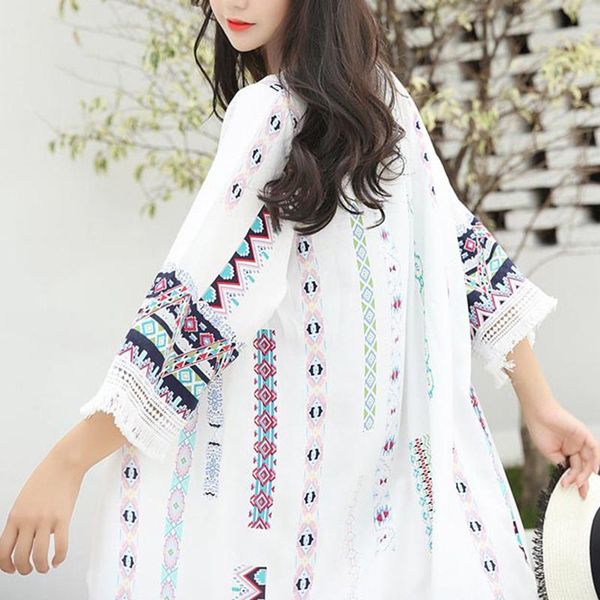 women jackets summer shawl coats kimono cardigan ethnic style embroidery sun protection loose lady women's, Black;brown
women jackets summer shawl coats kimono cardigan ethnic style embroidery sun protection loose lady women's, Black;brown