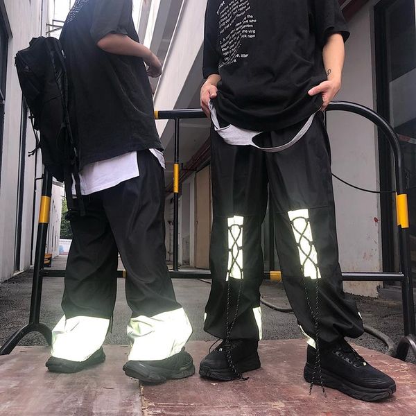 women's pants & capris fall drawstring reflective casual style clothing ins korean loose streetwear hipster fashion brand straight, Black;white
women's pants & capris fall drawstring reflective casual style clothing ins korean loose streetwear hipster fashion brand straight, Black;white